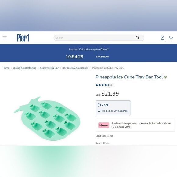 BLUSH Pineapple Ice Cube Tray Bar Tool - Picture 4 of 4